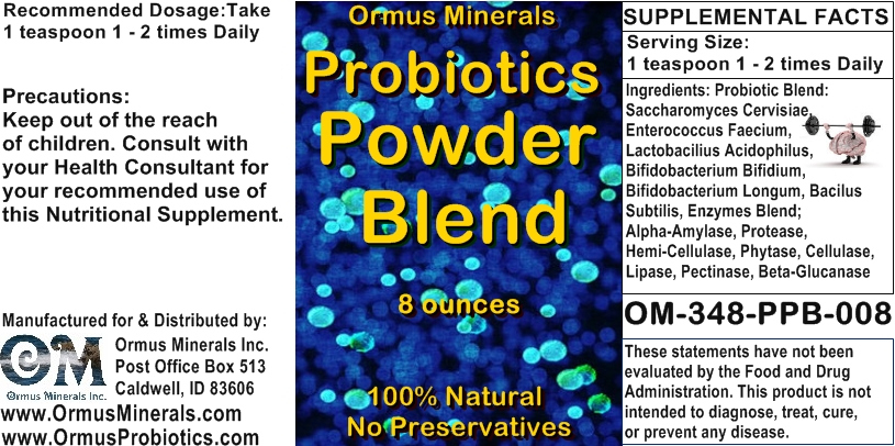 Ormus Minerals - Probiotics Powder Blend Ormus Minerals - Probiotics Powder Blend